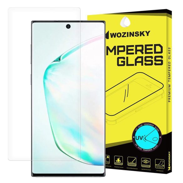 Wozinsky Samsung Galaxy Note 10 UV 5D Full Glue teljes kijelzős edzett üvegfólia (tempered glass), 9H keménységű,ujjlenyomat érzékelő barát, átlátszó