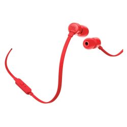 JBL T160 vezetékes headset, fülhallgató, piros