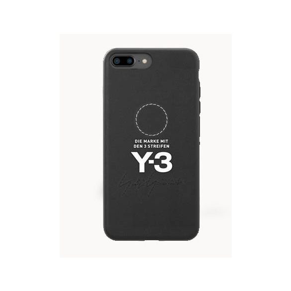 Adidas Y-3 Moulded Case iPhone 6 Plus/6S Plus/7 Plus/8 Plus eredeti bőr, hátlap, tok, fekete