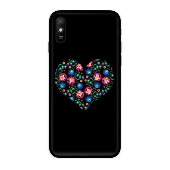 Casegadget Samsung Galaxy A71 5G virág szív bl mintás, hátlap, tok, színes