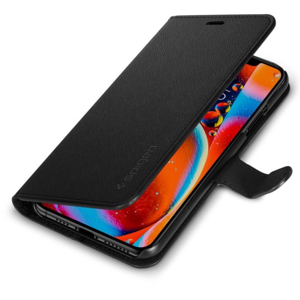 Spigen Wallet S iPhone 11 Pro Max oldalra nyíló tok, fekete