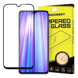   Wozinsky Xiaomi Redmi Note 8 Pro 5D Full Glue teljes kijelzős edzett üvegfólia (tempered glass) 9H keménységű, tokbarát, fekete