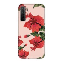   Casegadget Huawei P40 Lite 5G/Nova 7 SE hibiszkusz mintás, tok, hátlap, színes