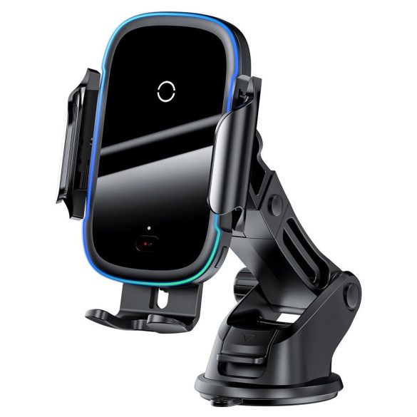 Baseus Smart 15W autós telefontartó és QI indukciós vezeték nélküli töltő, ezüst