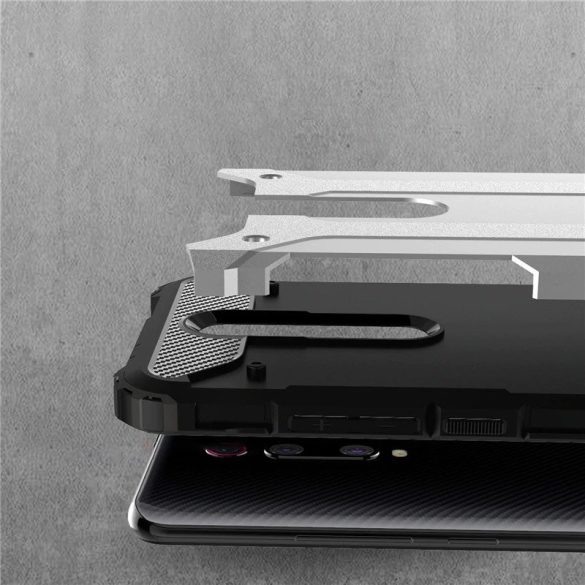 Hybrid Armor Tough Rugged Xiaomi Redmi 8A ütésálló hátlap, tok, ezüst