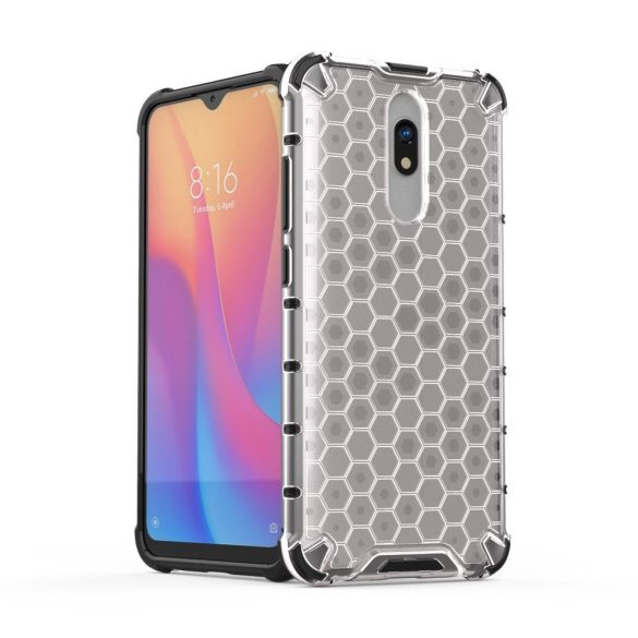 Xiaomi Redmi 8A Honeycomb Case ütésálló hátlap, tok, átlátszó