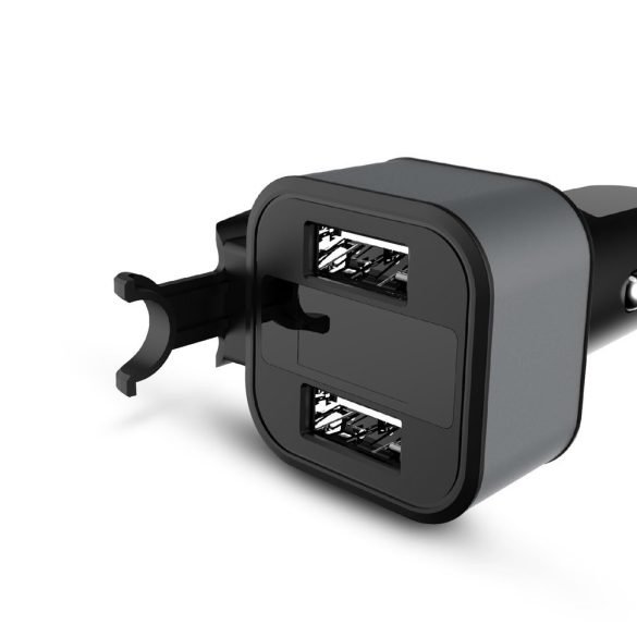 Dudao Car Kit 2xUSB autós töltő, & Bluetooth headset, fekete