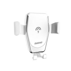   Dudao Gravity Car Mount Air Vent Wireless Charger univerzális autós telefontartó, és Qi vezeték nélküli töltő, szellőzőrácsra, fehér