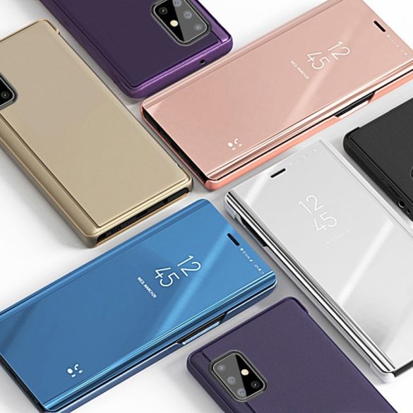 Clear View Case cover Samsung Galaxy S20 Ultra oldalra nyíló tok, rózsaszín