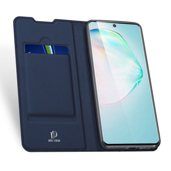 Dux Ducis Skin Pro Samsung Galaxy S10 Lite oldalra nyíló tok, sötétkék