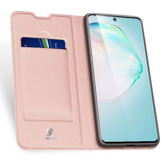 Dux Ducis Skin Pro Samsung Galaxy S10 Lite oldalra nyíló tok, rózsaszín