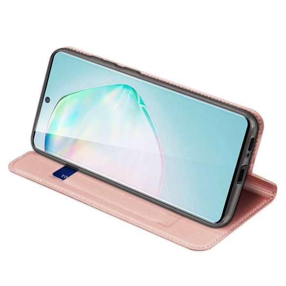 Dux Ducis Skin Pro Samsung Galaxy S10 Lite oldalra nyíló tok, rózsaszín