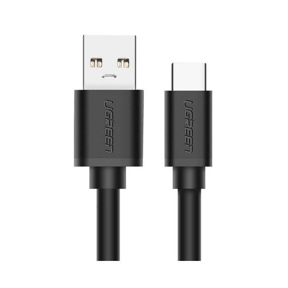 Ugreen USB/USB-C adat- és töltőkábel, 3.0 gyorstöltés, 3A, 2m, fekete
