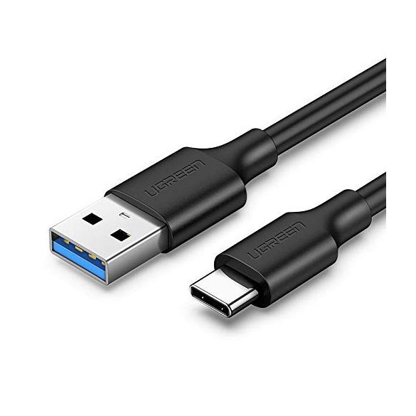 Ugreen USB/USB-C adat- és töltőkábel, 3.0 gyorstöltés, 3A, 2m, fekete