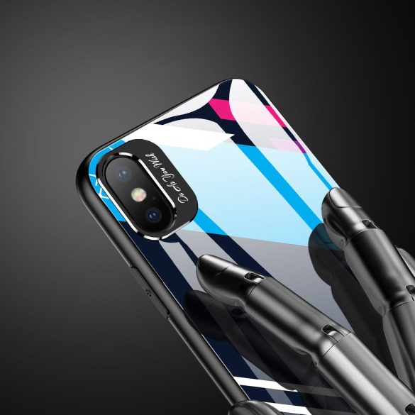 Color Glass Case 2 iPhone Xr edzettüveg hátlap, tok, mintás, színes