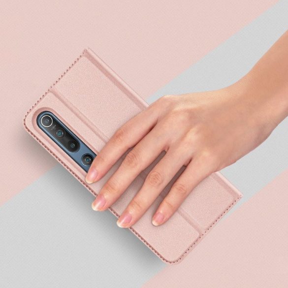 Dux Ducis Skin Pro Xiaomi Mi 10/Mi 10 Pro oldalra nyíló tok, rózsaszín