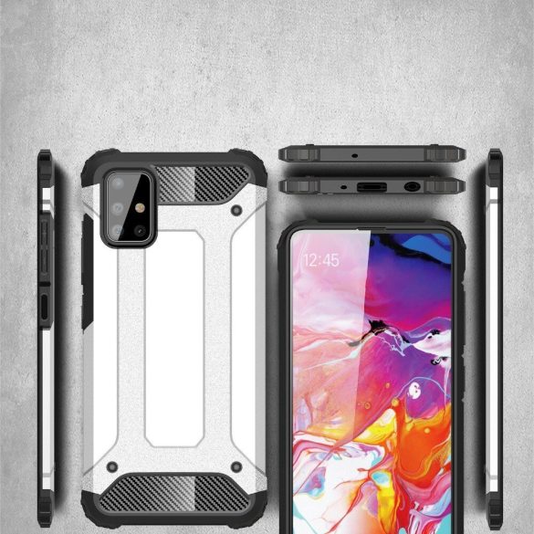 Hybrid Armor Tough Rugged Samsung Galaxy S10 Lite ütésálló hátlap, tok, sötétkék