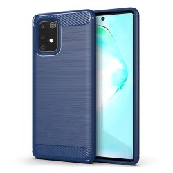   Carbon Case Flexible Samsung Galaxy S10 Lite hátlap, tok, sötétkék