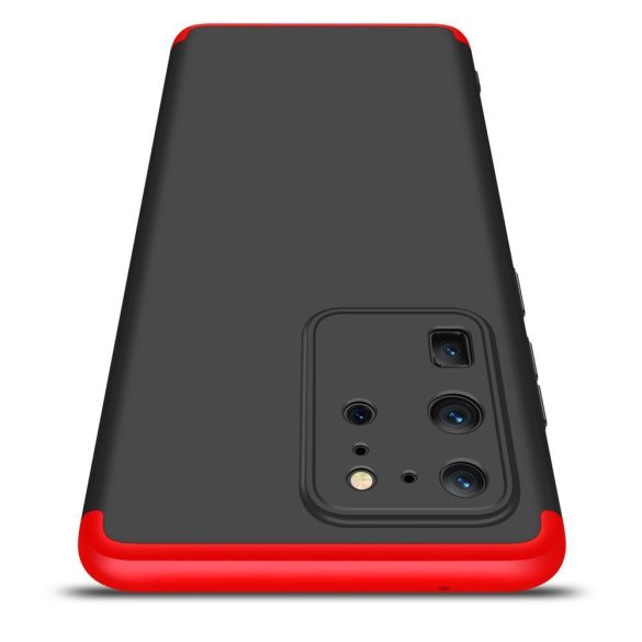 Full Body Case 360 Samsung Galaxy S20 Ultra hátlap, tok, fekete-piros
