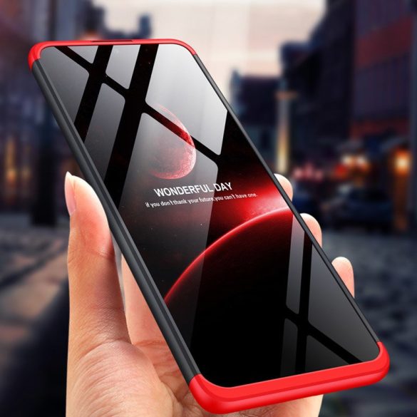 Full Body Case 360 Samsung Galaxy S20 Ultra hátlap, tok, fekete-piros