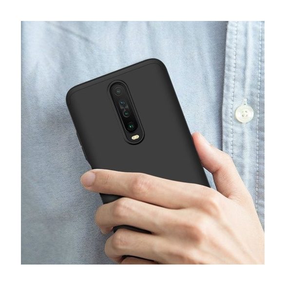 Full Body Case 360 Xiaomi Redmi K30 hátlap, tok, fekete