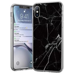   Wozinsky Marble cover Samsung Galaxy A71 márvány mintás hátlap, tok, fekete