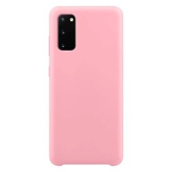   Silicone Flexible Rubber Samsung Galaxy S20 hátlap, tok, rózsaszín