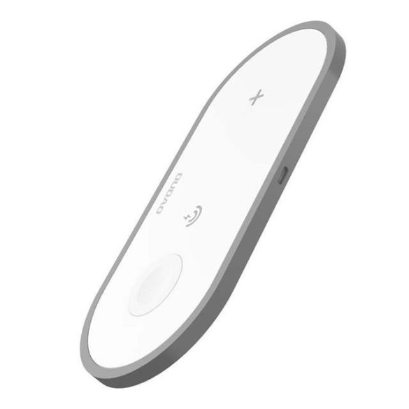 Dudao 3in1 A11 Wireless Qi Charger, AirPods, Apple Watch (38mm) és mobiltelefon asztali vezeték nélküli töltő, fehér