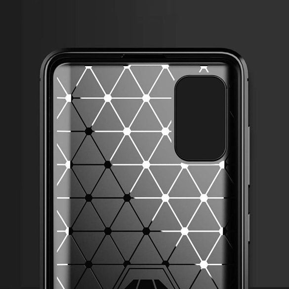 Carbon Case Flexible Huawei P40 Pro hátlap, tok fekete