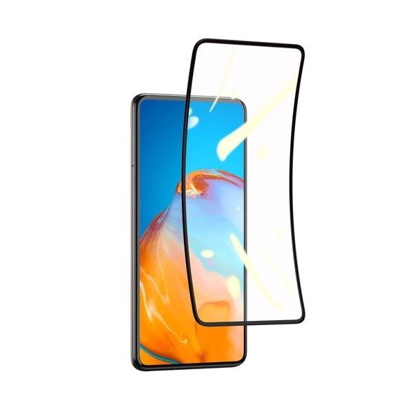 Baseus 2db Huawei P40 3D Full Screen Tempered Glass 0,15mm, teljes kijelzős üvegfólia, 9H keménységű, tokbarát, fekete