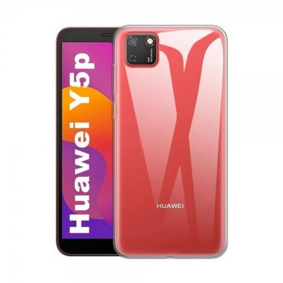 Huawei Y5P Super Slim 0.5mm szilikon hátlap, tok, átlátszó