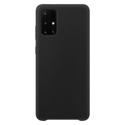   Silicone Case Soft Flexible Rubber Samsung Galaxy A71 hátlap, tok, fekete