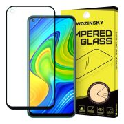   Wozinsky Xiaomi Redmi Note 9/Redmi 10X 4G 5D Full Glue, teljes kijelzős edzett üvegfólia (tempered glass) 9H keménységű, tokbarát, fekete