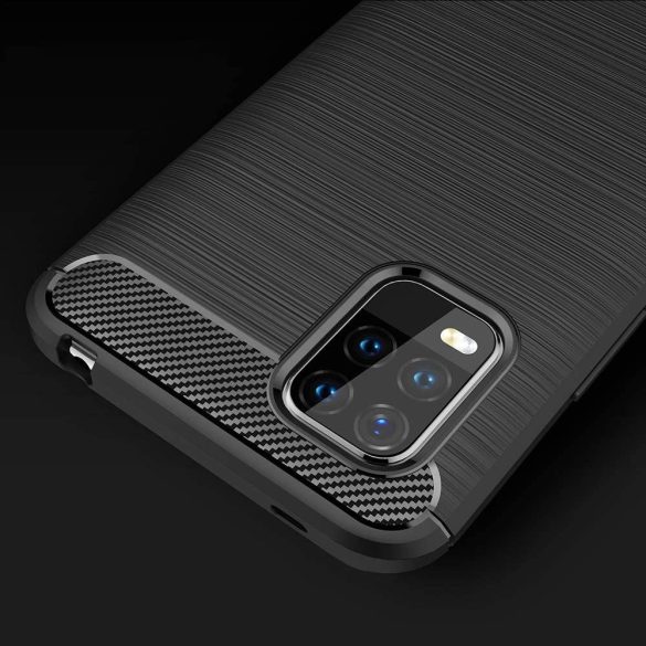 Carbon Case Flexible Xiaomi Mi 10 Lite hátlap, tok, sötétkék