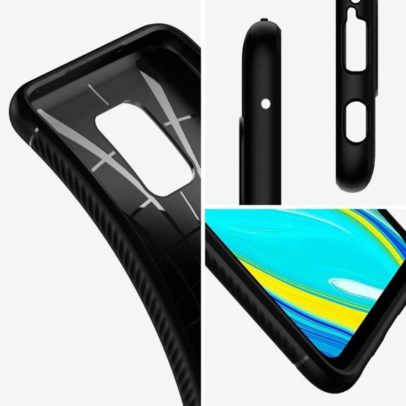 Carbon Case Flexible Xiaomi Redmi Note 9/Redmi 10X 4G hátlap, tok, sötétkék