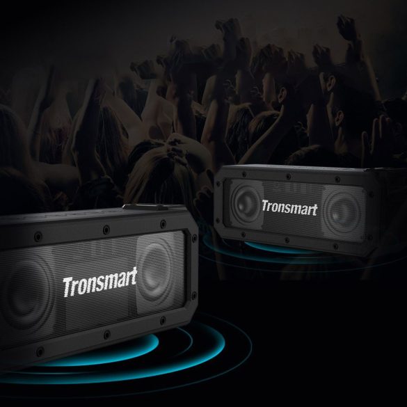 Tronsmart Element Force+ Bluetooth 5.0, NFC, Speaker, hordozható hangszóró, kültéri, vízálló, 40W, fekete