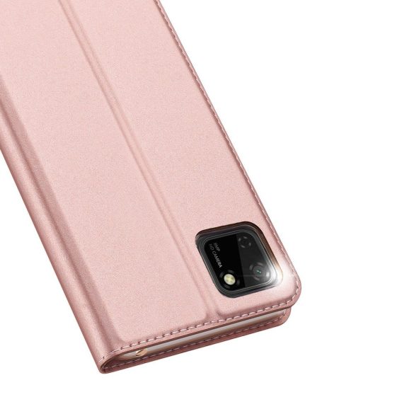 Dux Ducis Skin Pro Huawei Y5P oldalra nyíló tok, rózsaszín
