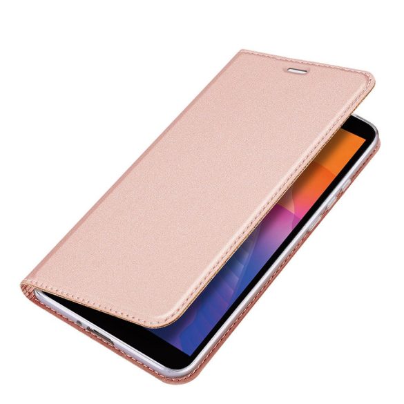 Dux Ducis Skin Pro Huawei Y5P oldalra nyíló tok, rózsaszín