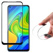   Wozinsky Xiaomi Redmi Note 9/Redmi 10X 4G Nano Flexi Glass Hybrid teljes kijelzős edzett üvegfólia, 9H keménységű, tokbarát, fekete