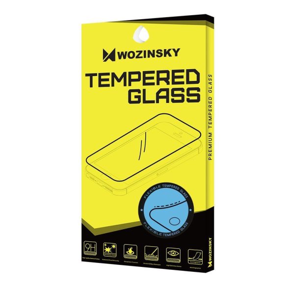 Wozinsky Xiaomi Redmi Note 9/Redmi 10X 4G Nano Flexi Glass Hybrid teljes kijelzős edzett üvegfólia, 9H keménységű, tokbarát, fekete