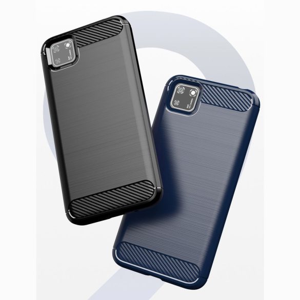 Carbon Case Flexible Huawei Y5P hátlap, tok, fekete