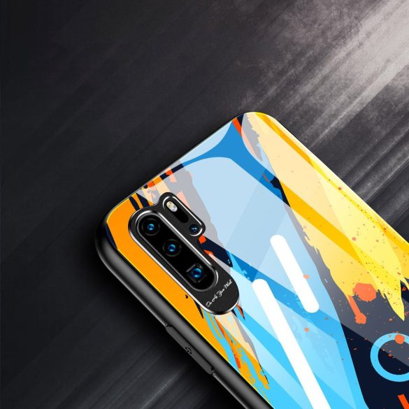 Color Glass Case 1 Huawei P30 Pro edzettüveg hátlap, tok, mintás, színes
