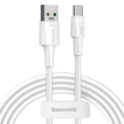   Baseus CATSW-G02 USB-C adat- és töltőkábel, VOOC Quick Charge 3.0 gyorstöltés, 5A, 2m, fehér
