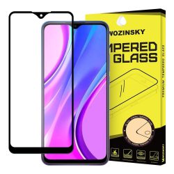   Wozinsky Xiaomi Redmi 9 5D Full Glue teljes kijelzős edzett üvegfólia (tempered glass) 9H keménységű, tokbarát, fekete