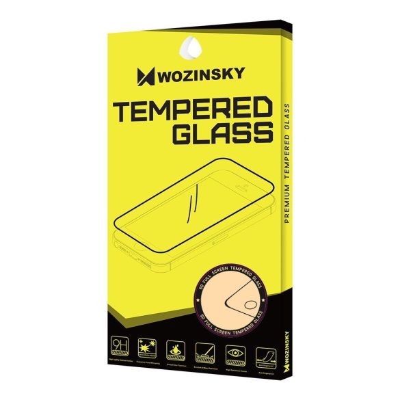 Wozinsky Xiaomi Redmi 9 5D Full Glue teljes kijelzős edzett üvegfólia (tempered glass) 9H keménységű, tokbarát, fekete