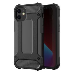   Hybrid Armor Tough Rugged iPhone 12 Pro Max ütésálló hátlap, tok, fekete