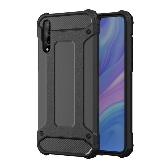 Hybrid Armor Tough Rugged Huawei P Smart S/Y8P ütésálló hátlap, tok, fekete