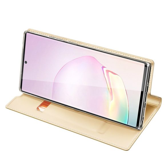 Dux Ducis Skin Pro Samsung Galaxy Note 20 Ultra oldalra nyíló tok, arany