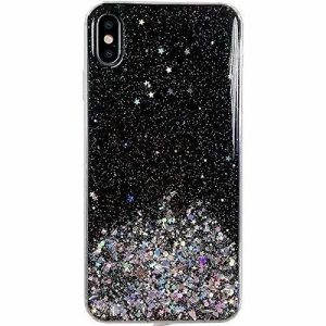 Wozinsky Star Glitter Shining iPhone 12 Mini hátlap, tok, fekete