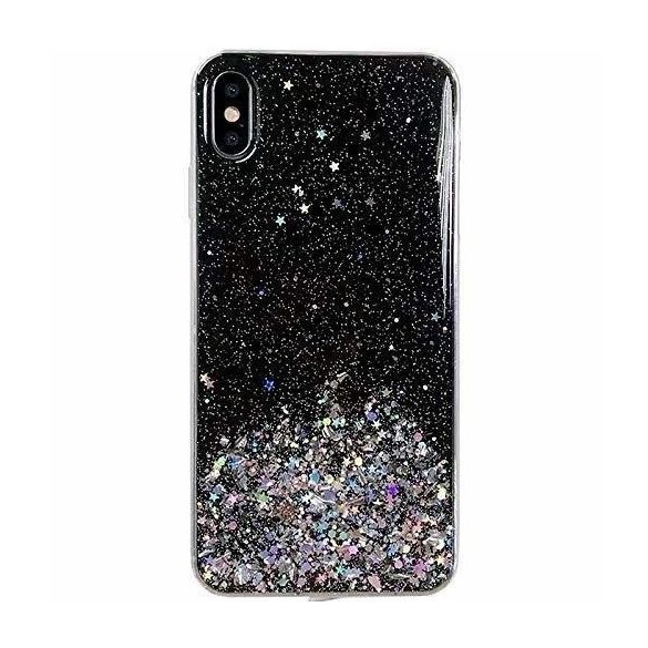 Wozinsky Star Glitter Shining iPhone 12 Mini hátlap, tok, fekete